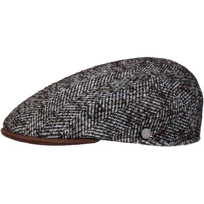 Bertonico Herringbone Flatcap by Lierys braun-blau L (58-59 cm) male Bertonico Herringbone Flatcap by Lierys braun-blau L (58-59 cm) male