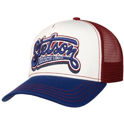 Lettering Trucker Cap by Stetson blau-rot One Size male Lettering Trucker Cap by Stetson blau-rot One Size male