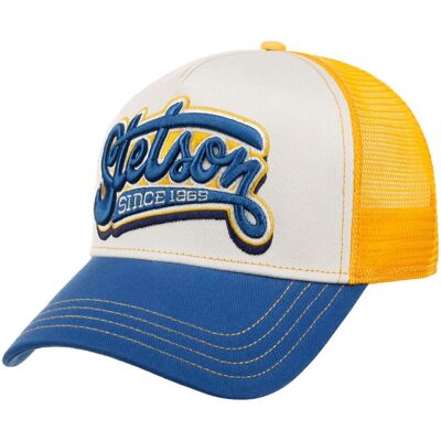 Lettering Trucker Cap by Stetson blau-gelb One Size Small male Lettering Trucker Cap by Stetson blau-gelb One Size Small male