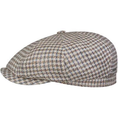 Hatteras Tweed Houndstooth Flatcap by Stetson beige-blau 55 cm male Hatteras Tweed Houndstooth Flatcap by Stetson beige-blau 55 cm male