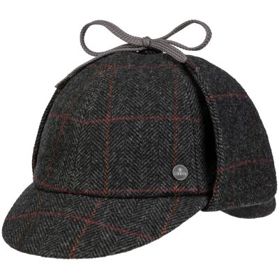 Deerstalker Check Cap by Lierys schwarz-grau 59 cm male Deerstalker Check Cap by Lierys schwarz-grau 59 cm male