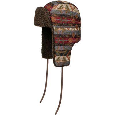Jacquard Bomber Fliegermütze by Stetson blau-rot S (54-55 cm) male Jacquard Bomber Fliegermütze by Stetson blau-rot S (54-55 cm) male