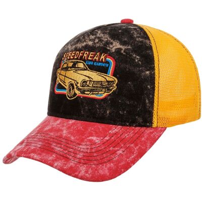 Speedfreak Vintage Trucker Cap by King Kerosin schwarz-rot One Size male Speedfreak Vintage Trucker Cap by King Kerosin schwarz-rot One Size male