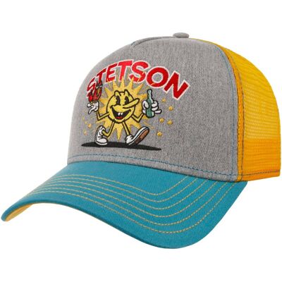 Walking Sun Trucker Cap by Stetson grau-gelb One Size male Walking Sun Trucker Cap by Stetson grau-gelb One Size male