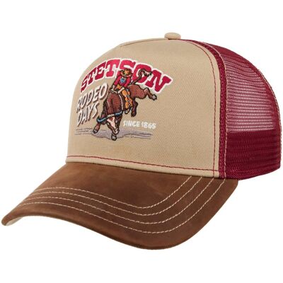 Rodeo Days Trucker Cap by Stetson beige-rot One Size male Rodeo Days Trucker Cap by Stetson beige-rot One Size male