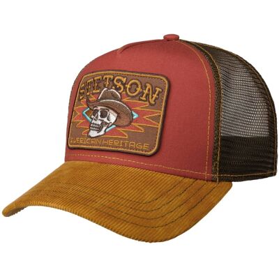 Cowboy Skull Trucker Cap by Stetson rot One Size male Cowboy Skull Trucker Cap by Stetson rot One Size male