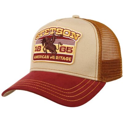 Heritage Rodeo Trucker Cap by Stetson beige-rot One Size Small male Heritage Rodeo Trucker Cap by Stetson beige-rot One Size Small male