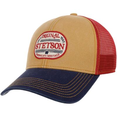 Since 1865 Oval Logo Cap by Stetson blau-rot One Size male Since 1865 Oval Logo Cap by Stetson blau-rot One Size male