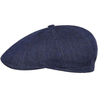Bricksford 8 Panel Leinen Flatcap by Stetson denim 59 cm unisex Bricksford 8 Panel Leinen Flatcap by Stetson denim 59 cm unisex