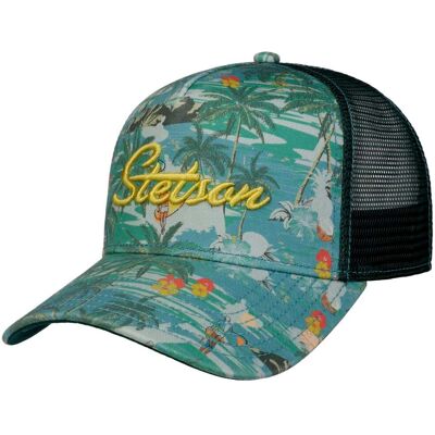 Surf Island Trucker Cap by Stetson grün-blau One Size male Surf Island Trucker Cap by Stetson grün-blau One Size male