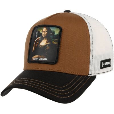 Mona Lisa Trucker Cap by Capslab braun-schwarz One Size unisex Mona Lisa Trucker Cap by Capslab braun-schwarz One Size unisex