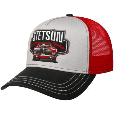Garage American Heritage Trucker Cap by Stetson grau-rot One Size Small male Garage American Heritage Trucker Cap by Stetson grau-rot One Size Small male