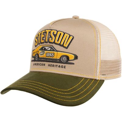 Muscle Car Heritage Trucker Cap by Stetson beige-grün One Size male Muscle Car Heritage Trucker Cap by Stetson beige-grün One Size male