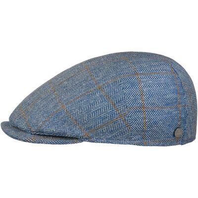 Capri Herringbone Silk Flatcap by Lierys blau L (58-59 cm) male Capri Herringbone Silk Flatcap by Lierys blau L (58-59 cm) male