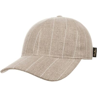 Hiker Twotone Stripe Cap by Borsalino beige 56 cm male Hiker Twotone Stripe Cap by Borsalino beige 56 cm male