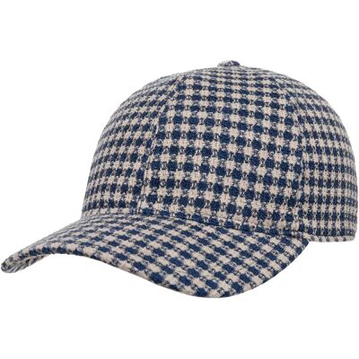 Hiker Check Cap by Borsalino blau-beige L (58-59 cm) male Hiker Check Cap by Borsalino blau-beige L (58-59 cm) male