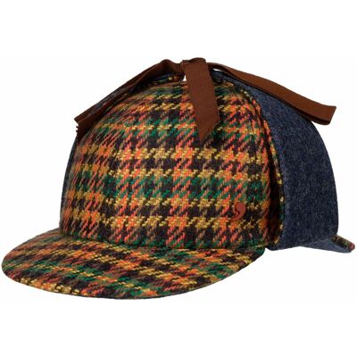 Alfonso DEste Houndstooth Deerstalker Cap by Alfonso D'Este bunt M (56-57 cm) male Alfonso DEste Houndstooth Deerstalker Cap by Alfonso D'Este bunt M (56-57 cm) male