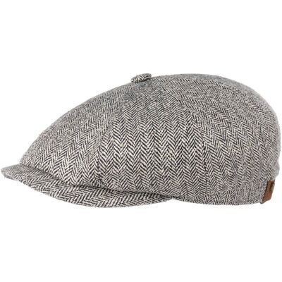 Hatteras Seide Schirmmütze by Stetson schwarz-weiß 61 cm unisex Hatteras Seide Schirmmütze by Stetson schwarz-weiß 61 cm unisex