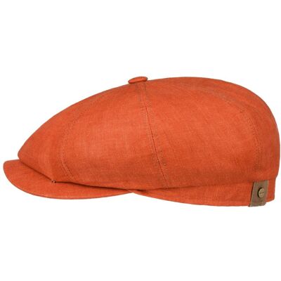 Hatteras Leinen Flatcap by Stetson orange-rot 55 cm unisex Hatteras Leinen Flatcap by Stetson orange-rot 55 cm unisex