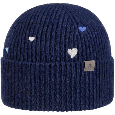 Little Hearts Umschlagmütze by Lierys dunkelblau One Size female Little Hearts Umschlagmütze by Lierys dunkelblau One Size female