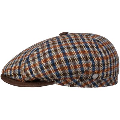Landsey Wool Check Flatcap by Lierys beige-blau S (54-55 cm) male Landsey Wool Check Flatcap by Lierys beige-blau S (54-55 cm) male