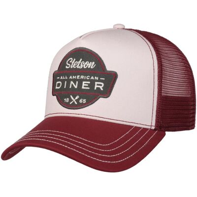 All American Diner 1865 Trucker Cap by Stetson bordeaux One Size male All American Diner 1865 Trucker Cap by Stetson bordeaux One Size male