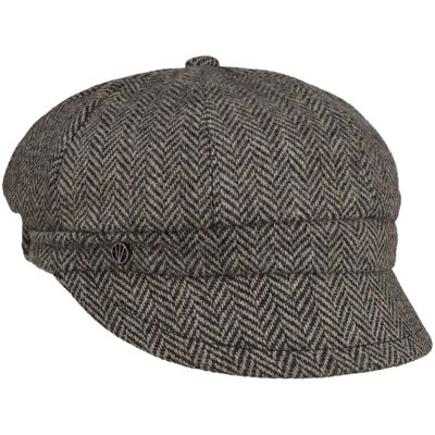 Herringbone Wool Ballonmütze by Loevenich grau One Size female Herringbone Wool Ballonmütze by Loevenich grau One Size female