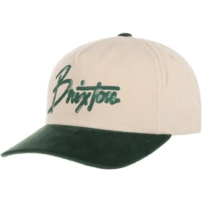 Cord Snapback Cap by Brixton weiß-grün One Size unisex Cord Snapback Cap by Brixton weiß-grün One Size unisex