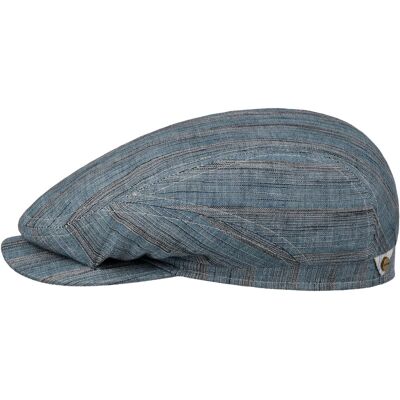 Tesrick Stripe Driver Leinen Flatcap by Stetson blau XXL (62-63 cm) male Tesrick Stripe Driver Leinen Flatcap by Stetson blau XXL (62-63 cm) male