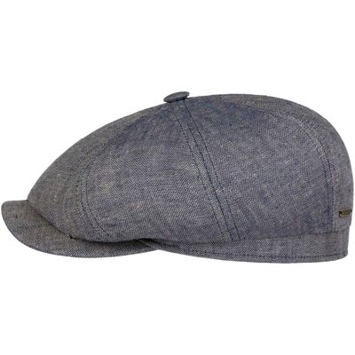 Hatteras 8 Panel Leinen Flatcap by Stetson blau-meliert M (56-57 cm) male Hatteras 8 Panel Leinen Flatcap by Stetson blau-meliert M (56-57 cm) male