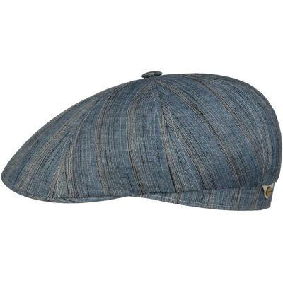 Tesrick Stripe Leinen Flatcap by Stetson blau-beige M (56-57 cm) male Tesrick Stripe Leinen Flatcap by Stetson blau-beige M (56-57 cm) male