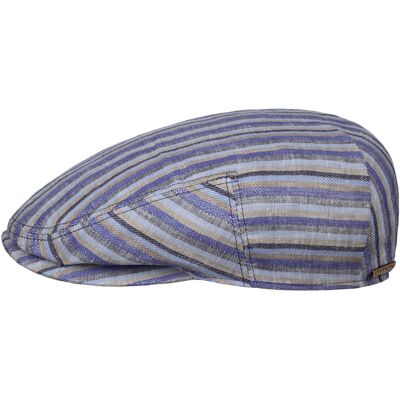 Kent Docado Stripe Flatcap by Stetson blau-grau M (56-57 cm) male Kent Docado Stripe Flatcap by Stetson blau-grau M (56-57 cm) male