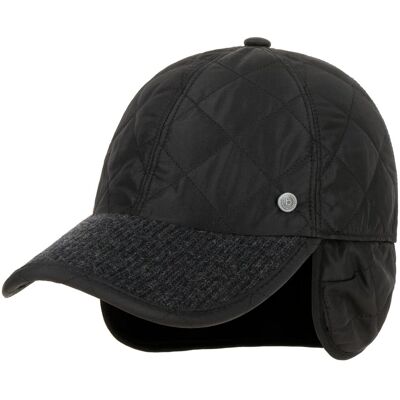 Quilted Style-Mix Cap mit Ohrenklappen by bugatti schwarz 58 cm male Quilted Style-Mix Cap mit Ohrenklappen by bugatti schwarz 58 cm male