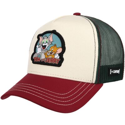 Tricolour Tom & Jerry Cap by Capslab rot One Size unisex Tricolour Tom & Jerry Cap by Capslab rot One Size unisex
