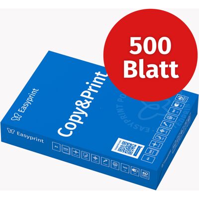 Easyprint Druckerpapier Kopierpapier 500 Blatt 1 x 500 A4 Premium Hochweiß CIE 160 Testsieger PEFC zertifiziert Easyprint Druckerpapier Kopierpapier 500 Blatt 1 x 500 A4 Premium Hochweiß CIE 160 Testsieger PEFC zertifiziert