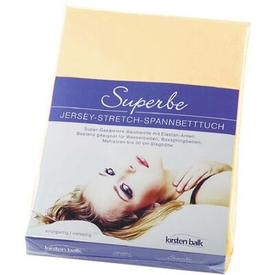 Kirsten Balk Spannbetttuch Jersey-Elasthan Sand Kirsten Balk Spannbetttuch Jersey-Elasthan Sand