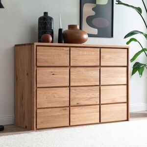 HOMELIV. Kommode Lisana Eiche Massivholz mit Schubladen 91x130x48cm HOMELIV. Kommode Lisana Eiche Massivholz mit Schubladen 91x130x48cm