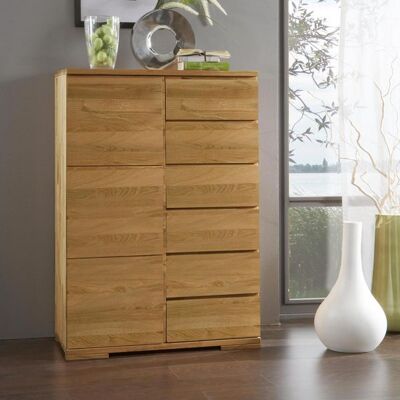 Hochkommode Andalucia Variante 5 Kernbuche/Wildeiche Massivholz mit Schubladen 131x90x45cm Hochkommode Andalucia Variante 5 Kernbuche/Wildeiche Massivholz mit Schubladen 131x90x45cm