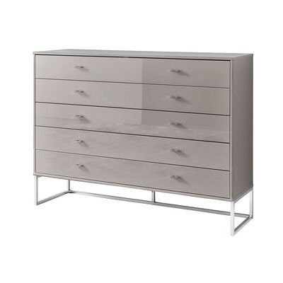 Kommode Paterson mit Schubladen Hellgrau 105x40x43cm Kommode Paterson mit Schubladen Hellgrau 105x40x43cm