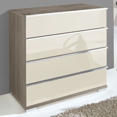 Kommode Tiko Eiche Dekor mit Schubladen Sand 82x75x42cm Kommode Tiko Eiche Dekor mit Schubladen Sand 82x75x42cm