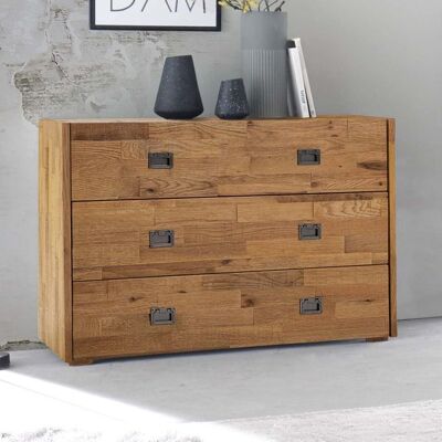 Kommode Olizar Eiche Massivholz mit Schubladen 71x105x46cm Kommode Olizar Eiche Massivholz mit Schubladen 71x105x46cm