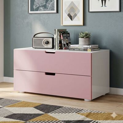 Kommode Kids Town Color teilmassiv mit Schubladen Rosa 35x70x52cm Kommode Kids Town Color teilmassiv mit Schubladen Rosa 35x70x52cm
