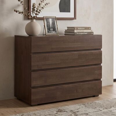 Kommode Como Buche Massivholz mit Schubladen Braun 75x90x40cm Kommode Como Buche Massivholz mit Schubladen Braun 75x90x40cm