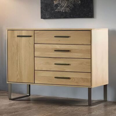 Kommode Vitoria Eiche teilmassiv mit Schubladen 89x120x43cm Kommode Vitoria Eiche teilmassiv mit Schubladen 89x120x43cm