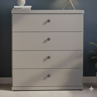 Kommode Qamar mit Schubladen Hellgrau 86x75x42cm Kommode Qamar mit Schubladen Hellgrau 86x75x42cm