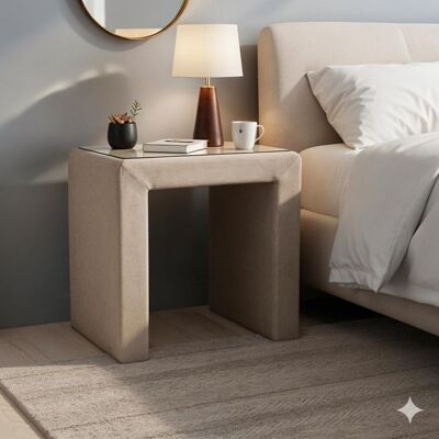 Polsternachttisch Cremona H 42cm Braun 42x50x40cm Polsternachttisch Cremona H 42cm Braun 42x50x40cm