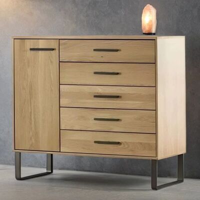 Kommode Vitoria Eiche teilmassiv mit Schubladen 105x120x43cm Kommode Vitoria Eiche teilmassiv mit Schubladen 105x120x43cm