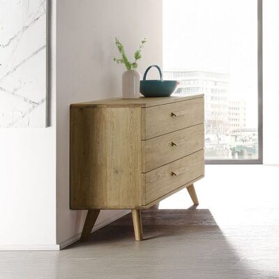 Kommode Rakaia Eiche Massivholz mit Schubladen 86x120x46cm Kommode Rakaia Eiche Massivholz mit Schubladen 86x120x46cm