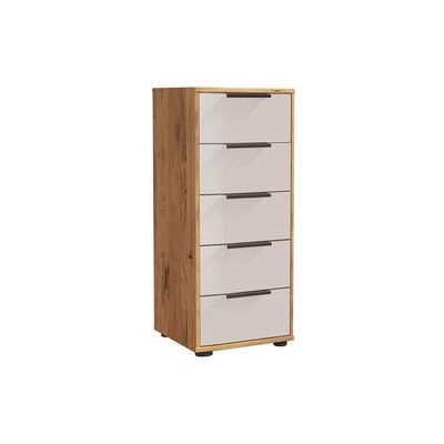 Kommode Leandra Kernbuche teilmassiv mit Schubladen Sand 86x40x43cm Kommode Leandra Kernbuche teilmassiv mit Schubladen Sand 86x40x43cm
