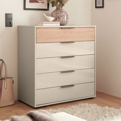 Kommode Selunara mit Schubladen Sand 86x80x43cm Kommode Selunara mit Schubladen Sand 86x80x43cm